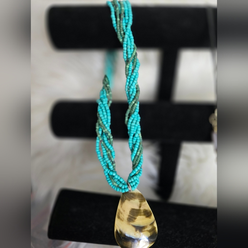 Handcrafted beaded necklace